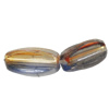 Dichroic Plastic Beads, Fluted Oval 13x6mm Hole:1mm, Sold by Bag