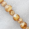 Gold Sand Lampwork Beads, Calabash 16x25mm Hole:About 1.5mm, Sold by PC