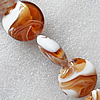 Lampwork Beads, Flat Round 28mm Hole:About 2mm, Sold by PC