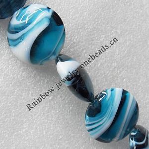 Lampwork Beads, Flat Round 28mm Hole:About 2mm, Sold by PC