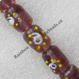 Lampwork Beads, Column 15x18mm Hole:About 1.5mm, Sold by PC