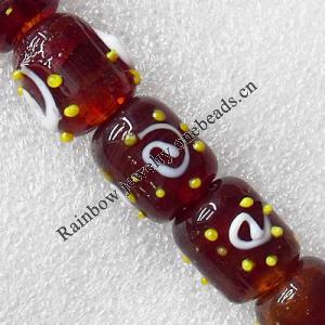 Lampwork Beads, Column 15x18mm Hole:About 1.5mm, Sold by PC