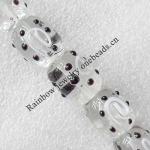 Lampwork Beads, Column 15x18mm Hole:About 1.5mm, Sold by PC