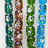 Lampwork Beads, Mix Color Column 15x18mm Hole:About 1.5mm, Sold by Group