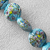 Lampwork Beads, Flat Round 20mm Hole:About 1.5mm, Sold by PC