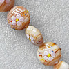 Lampwork Beads, Flat Round 20mm Hole:About 1.5mm, Sold by PC