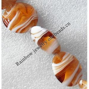 Lampwork Beads, Flat Round 28mm Hole:About 2mm, Sold by PC