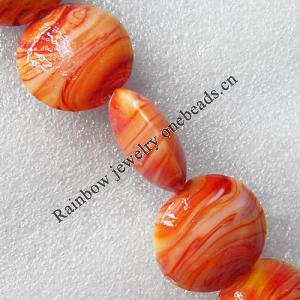 Lampwork Beads, Flat Round 28mm Hole:About 2mm, Sold by PC