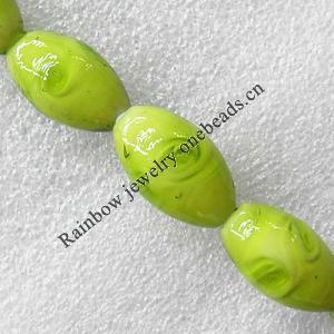 Lampwork Beads, Oval 16x28mm Hole:About 1.5mm, Sold by PC