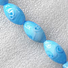 Lampwork Beads, Oval 16x28mm Hole:About 1.5mm, Sold by PC