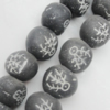 Handmade Pottery clay Beads，Drum, about:14x12mm Hole:4mm,Sold by PC