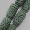 Handmade Pottery clay Beads，Column, about:15x9mm Hole:3mm,Sold by PC