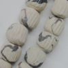 Handmade Pottery clay Beads，Round, about:15x15mm Hole:5mm,Sold by PC