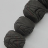 Handmade Pottery clay Beads，Round, about:15x15mm Hole:5mm,Sold by PC