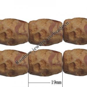 Handmade Pottery clay Beads，About:19x12mm Hole:5mm,Sold by PC