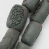 Handmade Pottery clay Beads，About:22x15mm Hole:5mm,Sold by PC