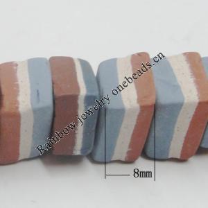 Handmade Pottery clay Beads，About:16x12x8mm Hole:3.5mm,Sold by PC