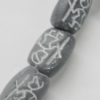 Handmade Pottery clay Beads，Column, about:20x16mm Hole:5mm,Sold by PC