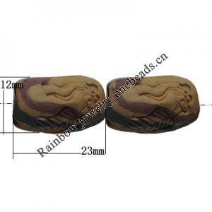 Handmade Pottery clay Beads，Column, about:23x12mm Hole:4.5mm,Sold by PC