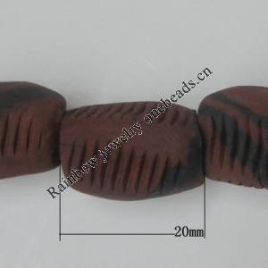 Handmade Pottery clay Beads, Column, about:20x14mm Hole:5mm,Sold by PC