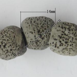 Handmade Pottery clay Beads, Drum, about:14mm Hole:5mm,Sold by PC