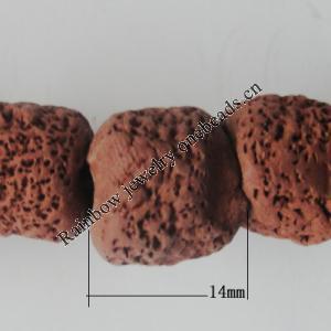 Handmade Pottery clay Beads, Drum, about:14mm Hole:5mm,Sold by PC