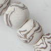 Handmade Pottery clay Beads, Drum, about:14mm Hole:5mm,Sold by PC