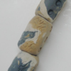 Handmade Pottery clay Beads，Column, about:21x12mm Hole:5mm,Sold by PC