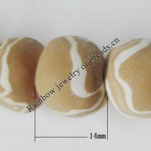 Handmade Pottery clay Beads, Drum, about:14mm Hole:5mm,Sold by PC