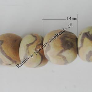 Handmade Pottery clay Beads, Round, about:14mm Hole:5mm,Sold by PC