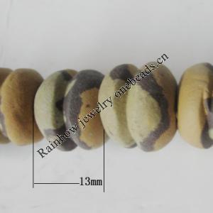 Handmade Pottery clay Beads, About:11x13mm Hole:4mm,Sold by PC