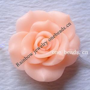 Porcelain Cabochons, No Hole Headwear & Costume Accessory, Flower Size:About 37x37x19mm, Sold By Bag
