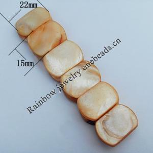 Shell Bracelets, 22x15mm Length:About 7.08 Inch, Sold by Strand