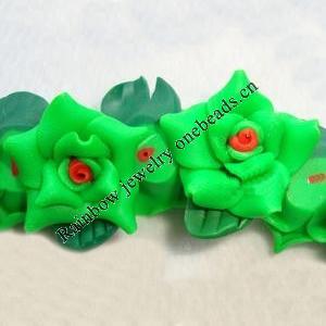 Porcelain Cabochons, No Hole Headwear & Costume Accessory, Flower Size:About 20x18x10mm, Sold By Bag