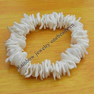 Shell Bracelets, 8-15mm Length:About 8.2 Inch, Sold by Strand