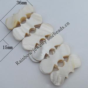Shell Bracelets, 36x15mm Length:About 7 Inch, Sold by Strand