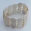 Shell Bracelets, 36x15mm Length:About 7 Inch, Sold by Strand