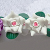 Porcelain Cabochons, No Hole Headwear & Costume Accessory, Flower Size:About 20x18x10mm, Sold By Bag