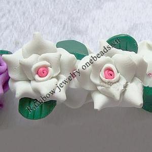 Porcelain Cabochons, No Hole Headwear & Costume Accessory, Flower Size:About 20x18x10mm, Sold By Bag