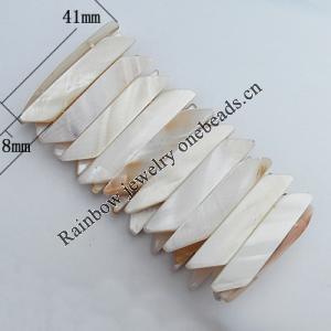 Shell Bracelets, 14x8mm Length:About 7 Inch, Sold by Strand