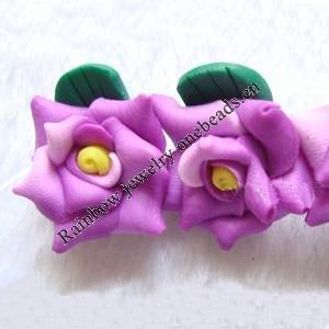 Porcelain Cabochons, No Hole Headwear & Costume Accessory, Flower Size:About 20x18x10mm, Sold By Bag