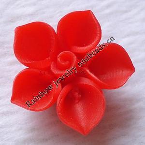 Porcelain Cabochons, No Hole Headwear & Costume Accessory, Flower Size:About 21x21x9mm, Sold By Bag
