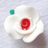 Porcelain Cabochons, No Hole Headwear & Costume Accessory, Flower Size:About 18x18x11mm, Sold By Bag