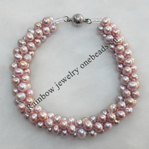 Pearl Bracelet, Length:About 7.87 Inch, Sold by Strand