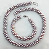 Pearl Necklace and Pearl Bracelet,Necklace Length:About 14.96 Inch Bracelet Length:About 7.87 Inch, Sold by Set