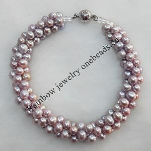 Pearl Bracelet, Length:About 7.87 Inch, Sold by Strand