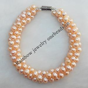 Pearl Bracelet, Length:About 7.87 Inch, Sold by Strand