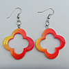 Shell Earring, Flower 34x56mm, Sold by pair