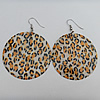 Shell Earring, Flat Round 50x69mm, Sold by pair
