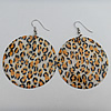 Shell Earring, Flat Round 50x69mm, Sold by pair